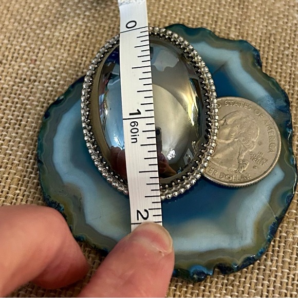 Vintage Whiting & Davis Signed Hematite Brooch - Picture 13 of 13